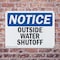 Signmission Outside Water Shutoff, 10 in W x Rectangle, Plastic OS-2PACK-NS-P-710-L-17080 - alternate 3